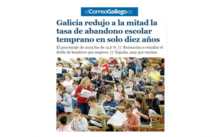 Galicia redujo la tasa de abandono escolar