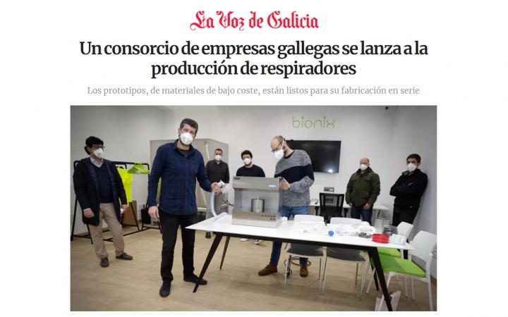 Galicia producción respiradores ayuda crisis coronavirus