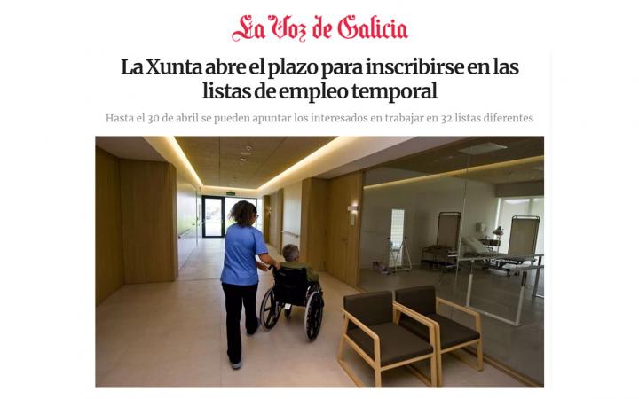 Listas de empleo temporal Xunta de Galicia