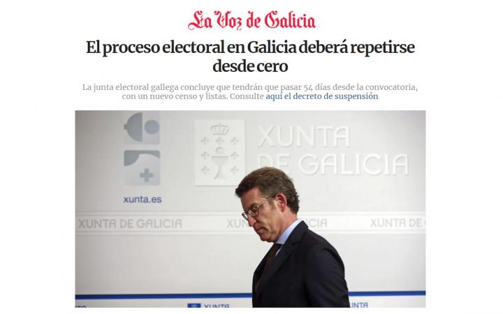 Elecciones gallegas aplazadas