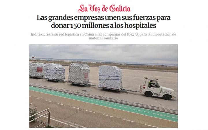 Empresas donaciones hospitales Galicia
