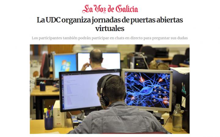 UDC puertas abiertas virtuales Galicia