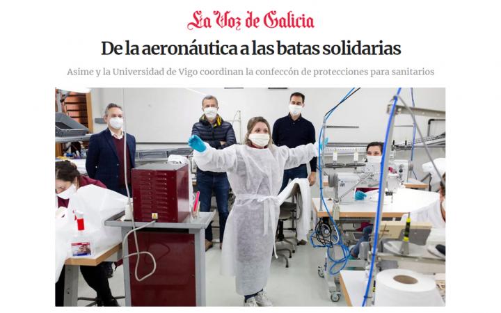 Asime y Universidad de Vigo batas solidarias