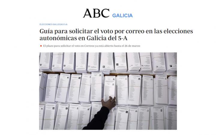 Voto por correo elecciones Galicia