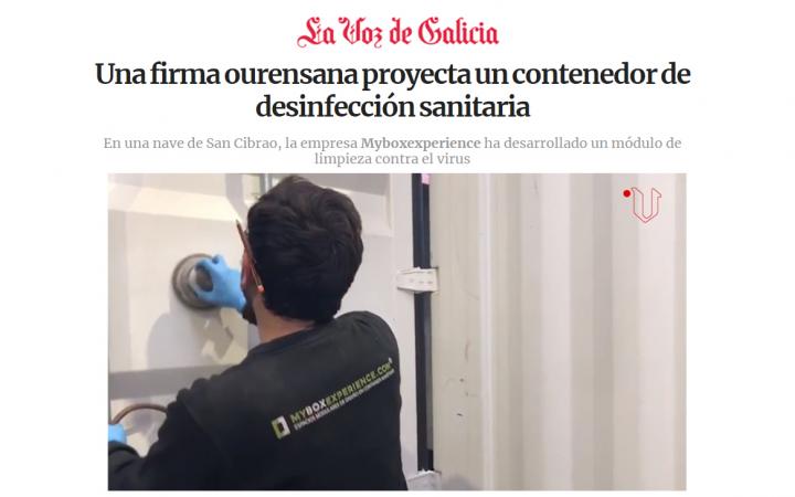 Myboxexperience Galicia contenedor desinfección