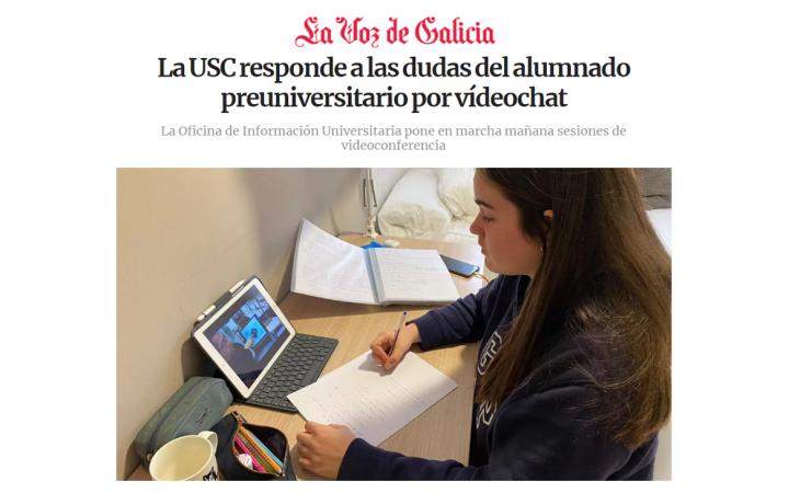 USC vídeochat alumnado preuniversitario