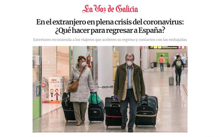 Regresar a España pandemia coronavirus