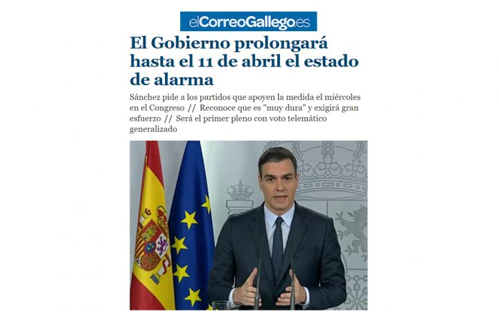 Estado de alarma hasta 11 de abril Galicia