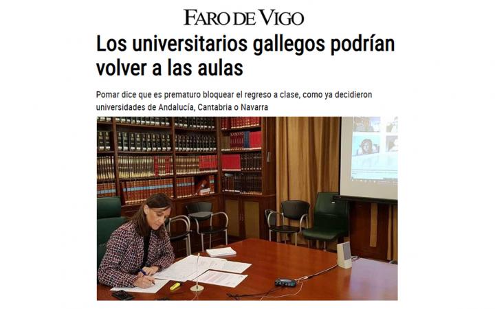 Regreso a las aulas Universidad Galicia