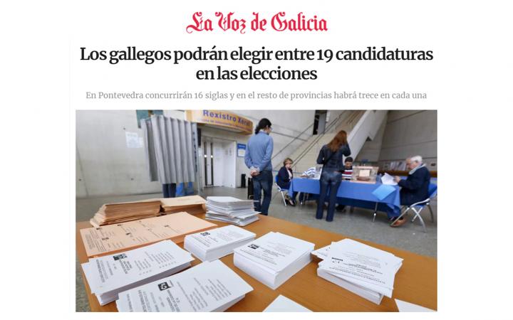Candidaturas elecciones Galicia