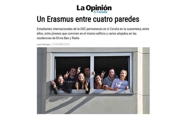 Erasmus A Coruña cuarentena
