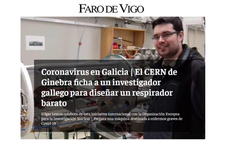 Investigación Galicia CERN Ginebra coronavirus
