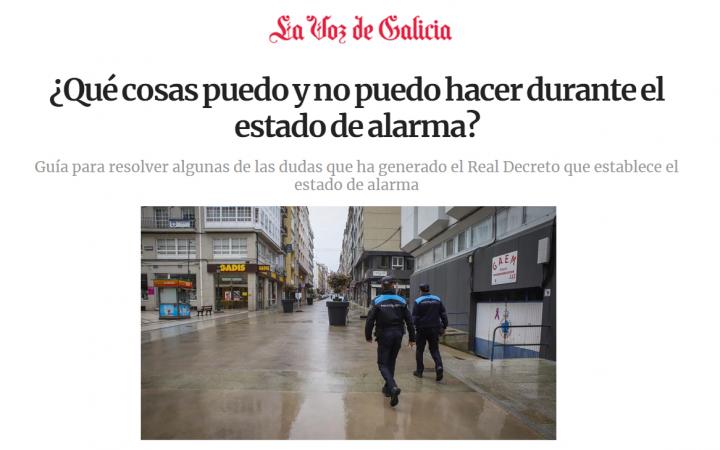 Galicia estado de alarma coronavirus