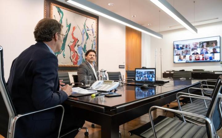 Reunión virtual de Feijóo e Miranda coa diáspora
