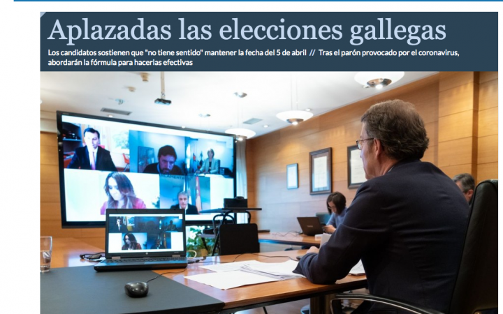 Aplazadas elecciones Galicia