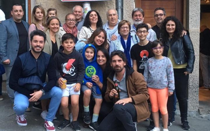 Viviana Martínez e familia en Vigo