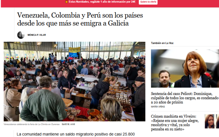 Países emigración La Voz Países emigración La Voz