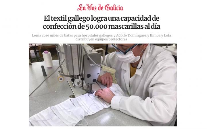 Textil gallego confección coronavirus