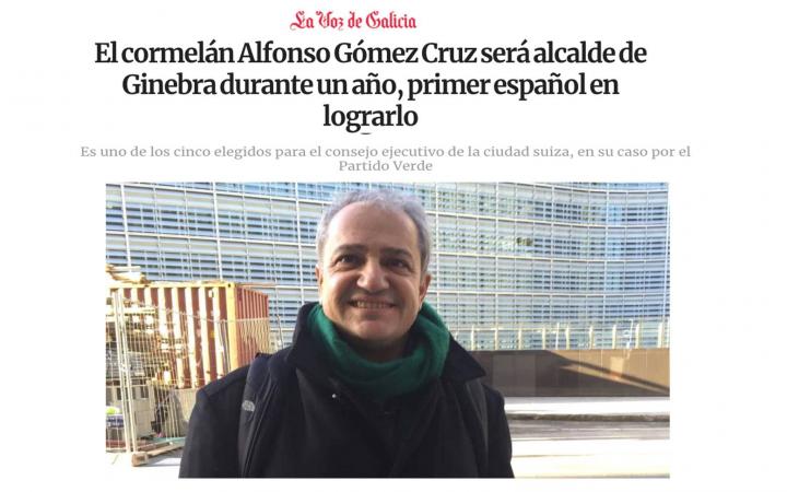 El gallego Alfonso Gómez Cruz, alcalde de Ginebra